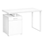 47" White Wood and Metal Sled Computer Desk - 608219207069