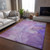 10' X 14' Purple And Ivory Abstract Washable Area Rug With UV Protection - 880024826318