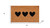 12" X 24" Black And Brown Three Hearts Outdoor Coir Door Mat - 880024578613