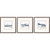 Set Of Three Shoreline Blues I Set Of 3 Framed Art Silver Picture Frame Print Wall Art - 606114162186