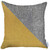 Homeroots Home Decor Gray And Yellow Diagonal Decorative Throw Pillow, 18x18x1 Inches