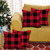 Set of 4 Red and Black Buffalo Plaid Throw Pillows - 808230092150