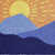 17" X 29" Brown Blue And Yellow Mountain Sunrise Outdoor Coir Door Mat - 880016396331