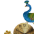 Metal Silent Analog Peacock Novelty Wall Clock - 880024809359