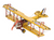 1918 Yellow Curtiss JN-4 "Jenny" Model Fight Bi-Plane- 1:24 Scale - 640901135144