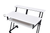 47" White and Black Computer Desk - 606114864110