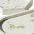 Set of Three Gold And White Resin Handmade Trinket Trays - 880024540917