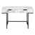 47" White and Black Wood and Metal H-Shape Computer Desk With Two Drawers - 608219344467