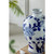 10" Blue And White Floral Round Porcelain Table Vase - 880016447903