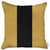 Homeroots Home Decor Yellow And Black Centered Strap Throw Pillow, 18x18 Inches
