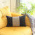 Homeroots Home Decor Tan And Black Houndstooth Lumbar Throw Pillow, 12 x 20 x 1 Inches
