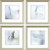 Set Of Four A Glimpse Silver Framed Print Wall Art - 608219307684