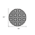 8' Black Gray And Silver Round Floral Medallion Washable Indoor Outdoor Area Rug - 608219360986