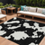 10' X 14' Black And Ivory Abstract Washable Indoor Outdoor Area Rug - 880016659542