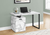 47" White and Black Wood and Metal Sled Computer Desk - 608219197513