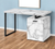 47" White and Black Wood and Metal Sled Computer Desk - 608219197513