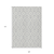 9' X 12' Silver And Ivory Geometric Washable Indoor Outdoor Area Rug - 608219112288