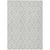 9' X 12' Silver And Ivory Geometric Washable Indoor Outdoor Area Rug - 608219112288