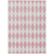10' X 14' Pink And Ivory Geometric Washable Indoor Outdoor Area Rug