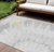 10' X 14' Silver Gray And Ivory Abstract Washable Indoor Outdoor Area Rug - 608219057886