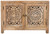 30" Natural Solid Wood Textured Door Accent Cabinet With Two Doors