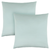 Set of Two 18" Mint Green Satin Throw Pillows - 608219106980
