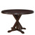 48" Espresso Brown Round X Pedestal Base Wood Dining Table - 606114157519