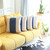 Set Of 4 Ivory And Blue Center Pillow Covers