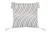 Homeroots Home Decor 17 X 17 Inches Grey and White Interlocking Zippered Polyester Throw Pillow with Tassels