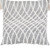 Homeroots Home Decor 17 X 17 Inches Grey and White Interlocking Zippered Polyester Throw Pillow with Tassels