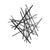 29" X 27" Black Metal Novelty Abstract Hanging Dimensional Sculpture - 608219196905