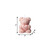 4" Pink Wild Honeysuckle Scented Dimensional Teddy Bear Candle - 880024882895