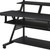 67" Black Wood and Metal Rolling Computer Desk