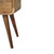 22" Oak Solid Wood Square Two Drawer Nightstand