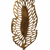 28" Gold And White Aluminum And Marble Leaf Tabletop Sculpture - 880016440959