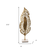 28" Gold And White Aluminum And Marble Leaf Tabletop Sculpture - 880016440959