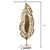 28" Gold And White Aluminum And Marble Leaf Tabletop Sculpture - 880016440959