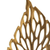 28" Gold And White Aluminum And Marble Leaf Tabletop Sculpture - 880016440959