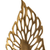28" Gold And White Aluminum And Marble Leaf Tabletop Sculpture - 880016440959