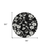 8' Black Ivory And Gray Round Floral Washable Indoor Outdoor Area Rug - 880016455878