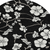 8' Black Ivory And Gray Round Floral Washable Indoor Outdoor Area Rug - 880016455878