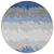 8' Navy Blue Gray And Silver Round Striped Washable Indoor Outdoor Area Rug - 608219357641