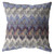 16” Blue Gray Hatch Zippered Suede Throw Pillow