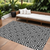 8' X 10' Black And Ivory Geometric Washable Indoor Outdoor Area Rug - 608219239831