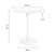 36" White Rounded Manufactured Wood and Metal Bar Table - 606114799573