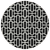 8' Black And Ivory Round Geometric Washable Indoor Outdoor Area Rug - 608219130329