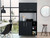 Modern Black Kitchen Cabinet with Two Storage Shelves - 808230120495