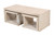 Three Piece Natural Solid Wood Distressed Sled Coffee And End Tables Set - 880024834092