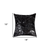 Set of Two 18" Black and Silver Chevron Cowhide Throw Pillows with Glitter - 608219030643