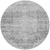 8' Gray And Ivory Round Oriental Washable Indoor Outdoor Area Rug - 880016872347